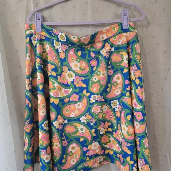 Smak Parlour Sweet Talk Retro Paisley Skirt - Picture 2 of 4